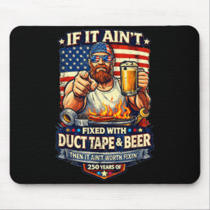 Tapis De Souris Réparé avec du ruban adhésif et de la bière - 250 
