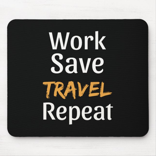 Tapis De Souris Répétition de voyage - Cool Broke Traveler (Devant)
