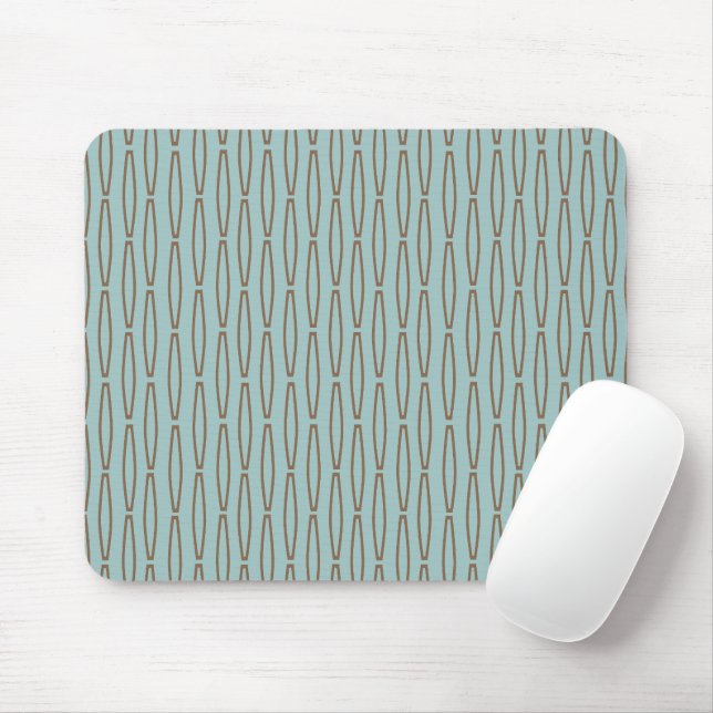 Tapis De Souris Répétition géométrique bleu pâle (Avec souris)