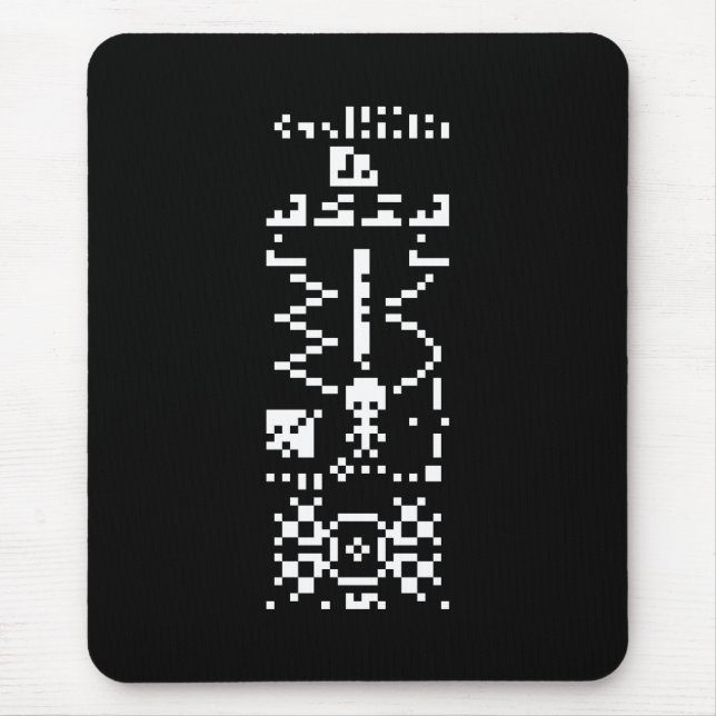 Tapis De Souris Réponse du message binaire Arecibo (Devant)