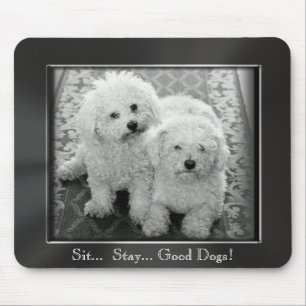 Tapis De Souris Reposez-vous. Séjour. Bons chiens ! Cadre Mousepa