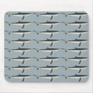 Tapis De Souris Requin Bleu, Vie Marine Aquatique Océanique Vintag