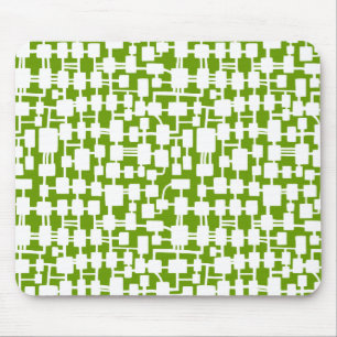 Tapis De Souris Réseau Abstrait - Blanc sur Vert 669900