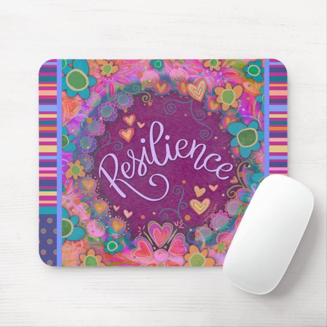 Tapis De Souris Résilience des loisirs floraux Inspirété des rayur (Avec souris)