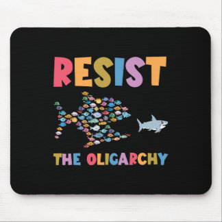 Tapis De Souris Résistez À L'Oligarchie Funny Fish Anti Trump