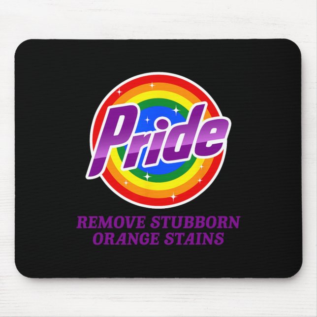 Tapis De Souris Résistez Trump Enlevez Taches Orange Tenaces Fiert (Devant)