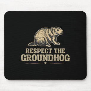 Tapis De Souris Respect vintage de la marmotte drôle de la marmott