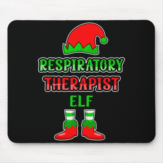 Tapis De Souris Resratory Therast Elf Resratory Therapy Christmas  (Devant)