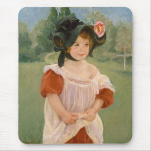 Tapis De Souris Ressort : Margot se tenant dans un jardin   1900
