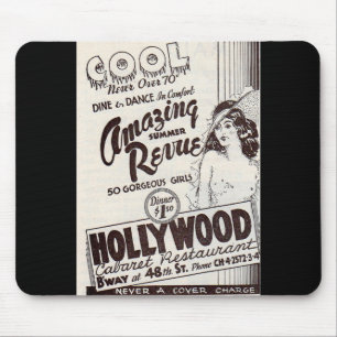 Tapis De Souris Restaurant hollywoodien Cabaret des années 1930