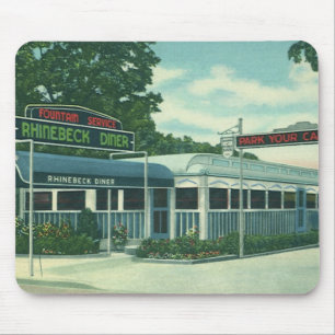 Tapis De Souris Restaurant Vintage, diner rétro au bord de la rout