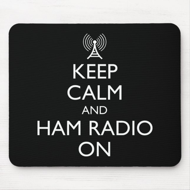 Tapis De Souris Restez Au Calme Et Éteignez La Radio Ham (Devant)