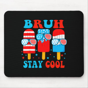 Tapis De Souris Restez Cool 4 juillet Popsicle Boys Hommes Usa Dra