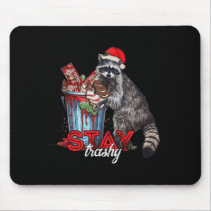 Tapis De Souris Restez trashy Christmas Raccoon Xmas Trash Panda R