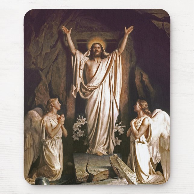 Tapis De Souris Résurrection du Christ. Cadeau de Pâques (Devant)