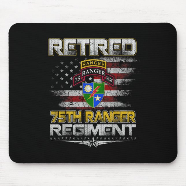 Tapis De Souris Retired 75th Ranger Regiment Veteran Patriotic Dad (Devant)
