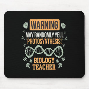 Tapis De Souris Retour à l'école Microbiologie Drôle Professeur de