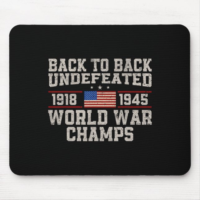 Tapis De Souris Retour Retour Retour Guerre Mondiale Indéférée Cha (Devant)