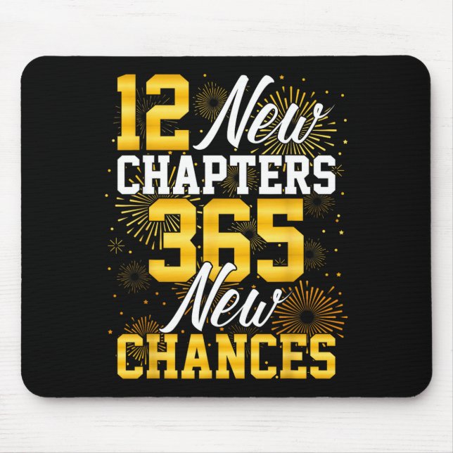 Tapis De Souris Retro 12 New Chapters 365 New Chances Happy New Ye (Devant)