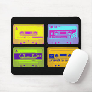 Tapis De Souris Retro 80s Pop Art Cassette Tapes