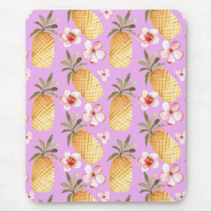 Tapis De Souris Retro ananas tropical imprimé sur arrière - plan l