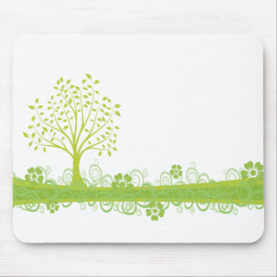 Tapis De Souris Rétro arbre vert
