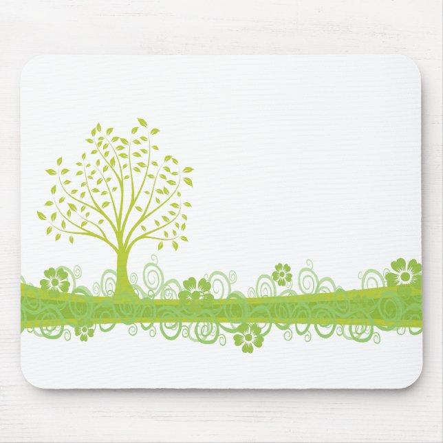 Tapis De Souris Rétro arbre vert (Devant)
