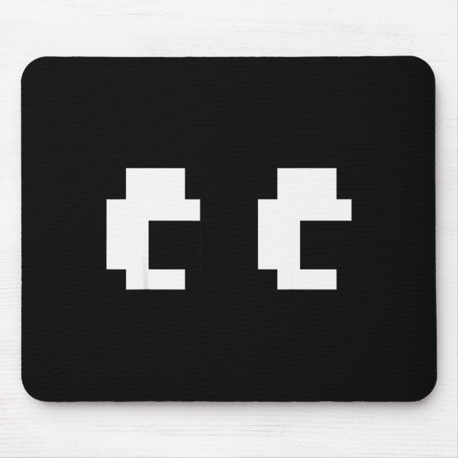 Tapis De Souris Retro Arcade Game Ghost Eyes Halloween Group Costu (Devant)