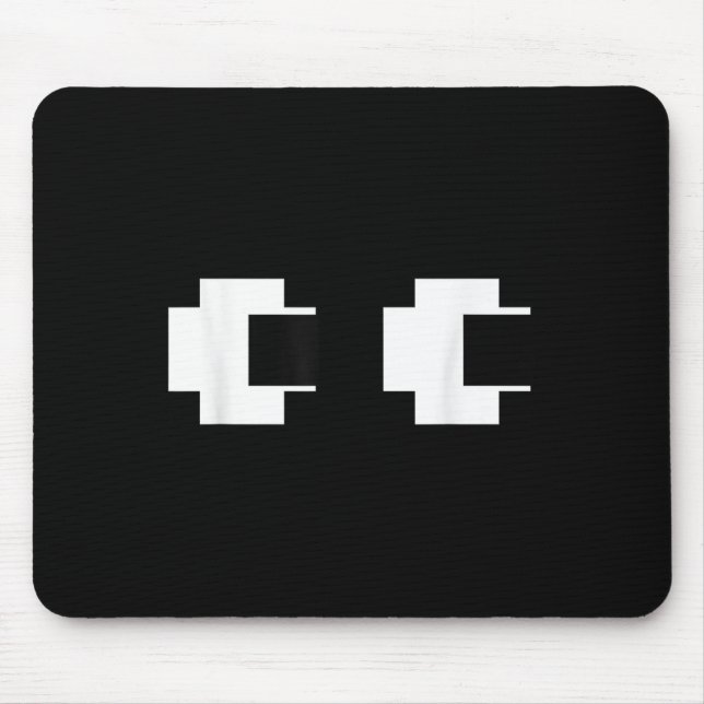 Tapis De Souris Retro Arcade Video Game Ghost Eyes Halloween Group (Devant)