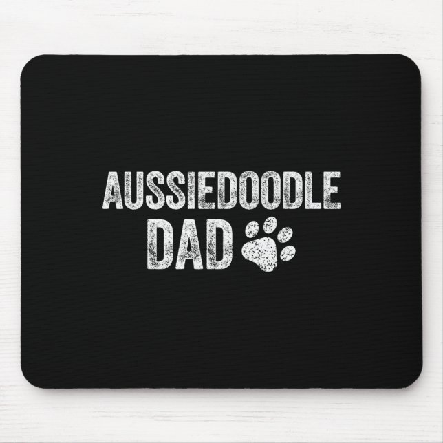 Tapis De Souris Retro Aussiedoodle Dad Papa Father's Day Aussie Do (Devant)