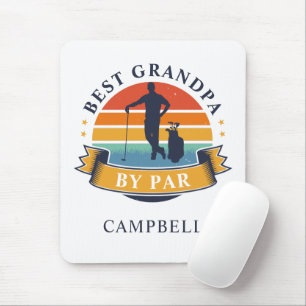Tapis De Souris Retro Best Grandpa By Par Personalized Golfer Pop