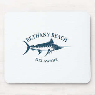 Tapis De Souris Retro Bethany Beach Delaware Pêche Vintage Boati