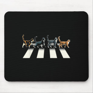 Tapis De Souris Retro Cat Rock Et Roll Music Cadeau Hommes Enfants