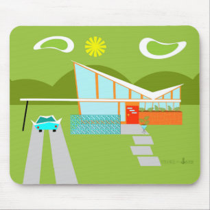 Tapis De Souris Rétro Chambre Mousepad de Palm Springs