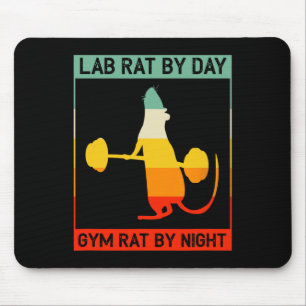 Tapis De Souris Rétro Culturisme Rat De Laboratoire Le Jour Rat De