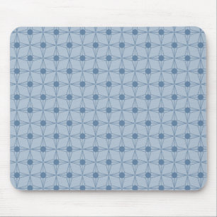 Tapis De Souris Retro Dotted Star Mousepad, Blue