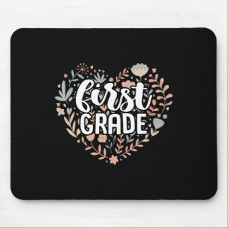 Tapis De Souris Rétro floral cœur de première année rentrée scolai
