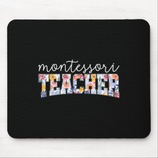 Tapis De Souris Retro Floral Montessori Teacher Instructor Educato