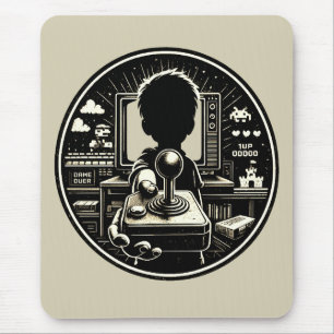 Tapis de souris Retro Gaming Art manette de jeu