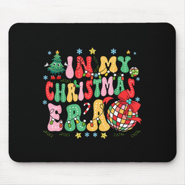 Tapis De Souris Retro Groovy Christmas In My Christmas Era Xmas  (Devant)