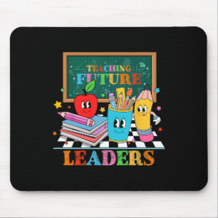 Tapis De Souris Rétro Groovy Enseignement aux futurs leaders drôle