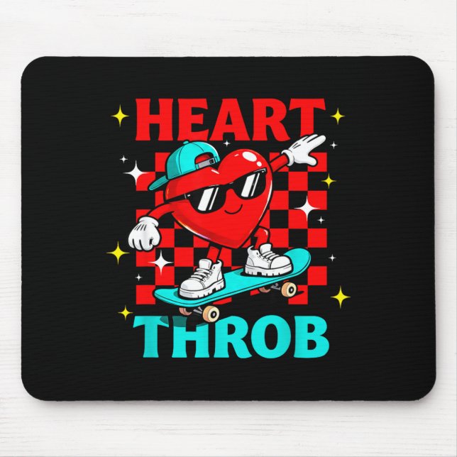 Tapis De Souris Retro Groovy Heart Throb Valentines Day Toddlers B (Devant)