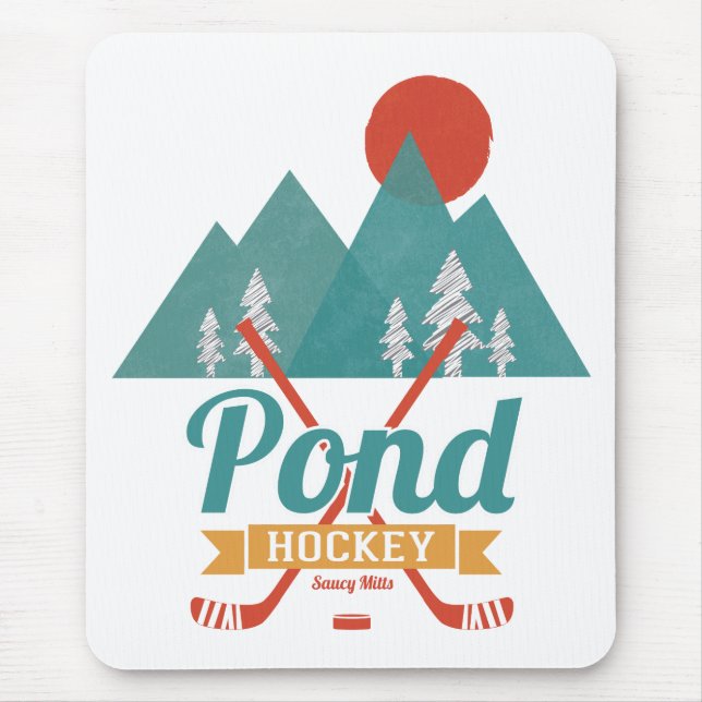 Tapis De Souris Rétro hockey d'étang (Devant)