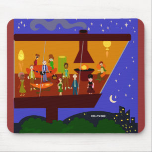 Tapis De Souris Retro House Fun Jet Set Art Design