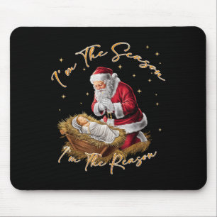Tapis De Souris Retro Im La Saison Im La Raison Père Noël Religieu