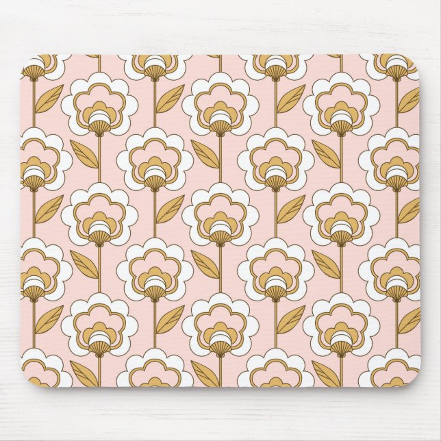 Tapis De Souris Retro Jardin rose motif floral (Devant)
