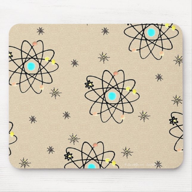 Tapis De Souris Retro les années 50 Imprimé Atomique Vêtements et  (Devant)