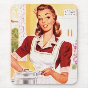 Tapis De Souris Rétro magie vintage de cuisine de les années 50 