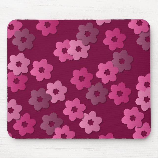Tapis De Souris Rétro motif floral Mousepad (Devant)
