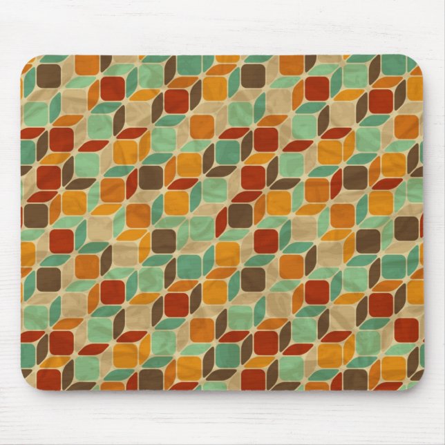 Tapis De Souris Rétro motif géométrique 4 (Devant)